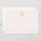 Monogram "H" Notitiekaarten (Voorkant / Achterkant)