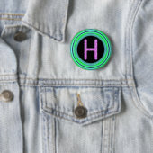 Monogram "H" Ronde Button 5,7 Cm (In situ)