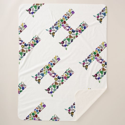 Monogram H Sherpa Deken (Voorkant)