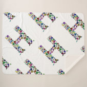 Monogram H Sherpa Deken (Voorkant (horizontaal))