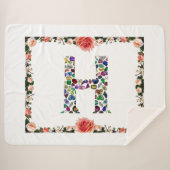 Monogram H Sherpa Deken (Voorkant (horizontaal))