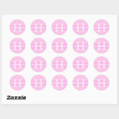 Monogram H-Sticker Ronde Sticker (Vel)
