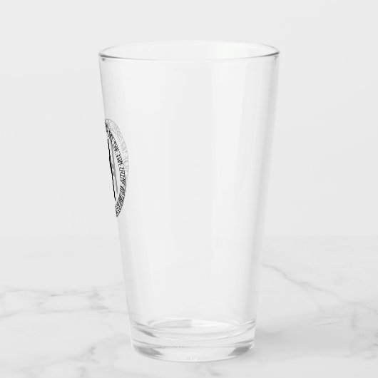 Monogram H - Viking stijl - pint glas (Links)