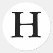 Monogram H Wedding Seal Sticker (Voorkant)