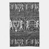 Monogram H zwart-wit Theedoek (Verticaal)