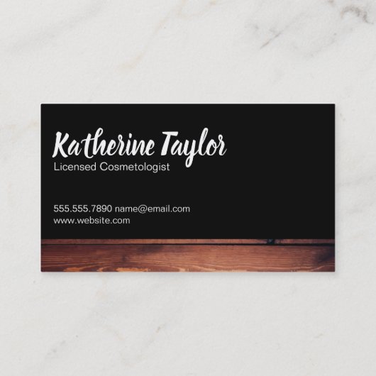 Monogram Hair and Makeup Flowers Visitekaartje (Achterkant)