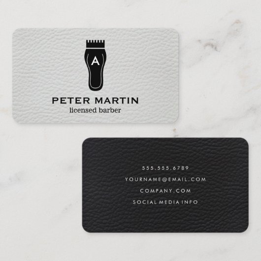 Monogram Hair Clippers Visitekaartje (Voorkant / Achterkant)