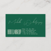 Monogram HAIR & MAKEUP modern schrift Visitekaartje (Achterkant)