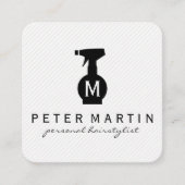 Monogram Hairspray Fles Vierkante Visitekaartje (Voorkant)