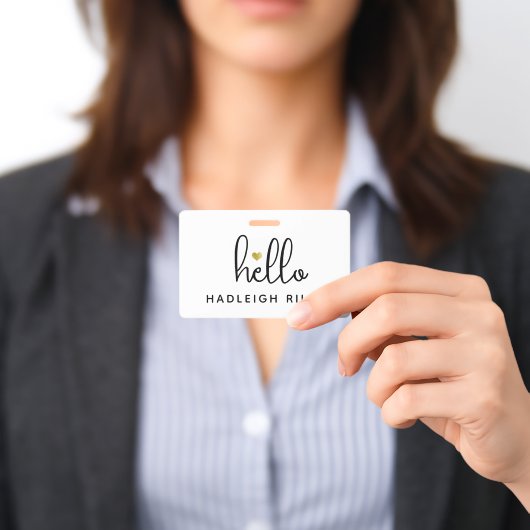 Monogram Hallo Naam Badge (Gepresenteerd)