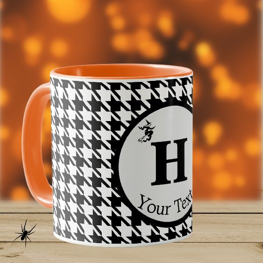Monogram Halloween Houndstooth 11oz Combo Mok