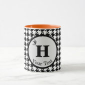 Monogram Halloween Houndstooth 11oz Combo Mok (Midden)