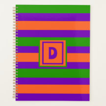 Monogram Halloween Paarse Sinaasappel & Groen