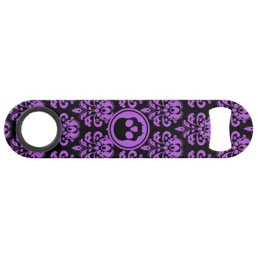 Monogram Halloween schedel Speed Flessenopener (Voorkant (Horizontaal))