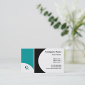 Monogram halve cirkel visitekaartje (Staand voorkant)