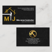 Monogram Hammer Nail A-Lijst Pillar Contractant  Visitekaartje (Voorkant / Achterkant)