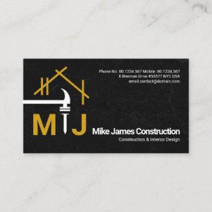Monogram Hammer Nail A-Lijst Pillar Contractant Visitekaartje