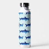 Monogram Hammerhead Shark Pattern Ocean Waterfles (Links)