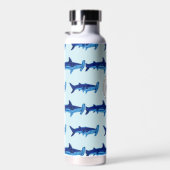 Monogram Hammerhead Shark Pattern Ocean Waterfles (Rechts)