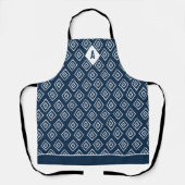Monogram Hand Drawn Diamond Pattern Schort (Voorkant)