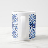 Monogram | Hand-gebilderd inktpatroon Waterverf Grote Koffiekop (Achterkant)