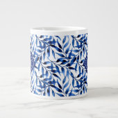 Monogram | Hand-gebilderd inktpatroon Waterverf Grote Koffiekop (Voorkant)