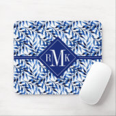 Monogram | Hand-gebilderd inktpatroon Waterverf Muismat (Met muis)