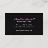 Monogram Handbag Designer Visitekaartje (Achterkant)