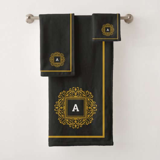 Monogram handdoekset bad handdoek (Insitu)