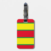 Monogram Handen Van Mijn Tas Tekst Op Rood Geel Gr Bagagelabel (Achterkant verticaal)
