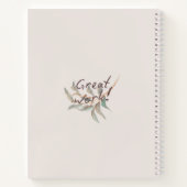 Monogram Handgeschilderd plant Waterverf Stijlvol Notitieboek (Achterkant)