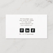 Monogram Handgeschreven Manuscript Handtekening Visitekaartje (Achterkant)