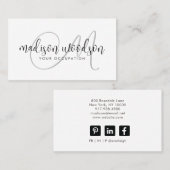 Monogram Handgeschreven Manuscript Handtekening Visitekaartje (Voorkant / Achterkant)