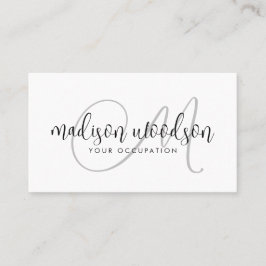 Monogram Handgeschreven Manuscript Handtekening Visitekaartje