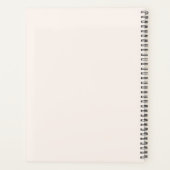 Monogram Handgeschreven Script Handtekening Blush Planner (Achterkant)