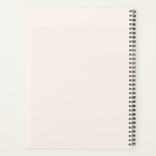 Monogram Handgeschreven Script Handtekening Blush Planner (Achterkant)