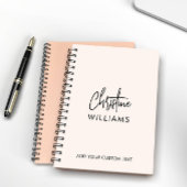 Monogram Handgeschreven Script Handtekening Blush Planner