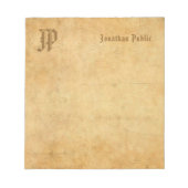 Monogram Handgeschreven Tekst Classic Sjabloon Notitieblok (Voorkant)