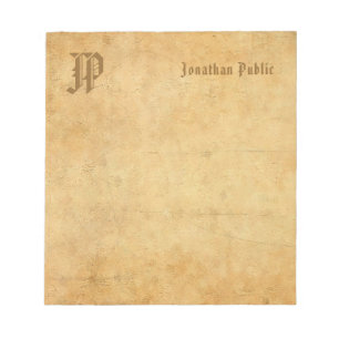 Monogram Handgeschreven Tekst Classic Sjabloon Notitieblok