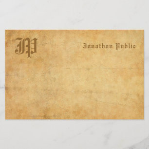 monogram handgeschreven tekst Legante Sjabloon Briefpapier