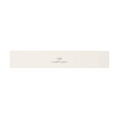 Monogram, handschrift, Elegant Beige Uitnodigingen Wikkel (Vlak)