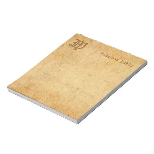 monogram handschrift Tekst legant Sjabloon Notitieblok (Linkerzijde)