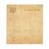 monogram handschrift Tekst legant Sjabloon Notitieblok (Voorkant)