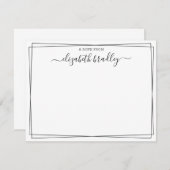 Monogram handtekening Meisjesmanuscript van het bu Bedankkaart (Voorkant / Achterkant)