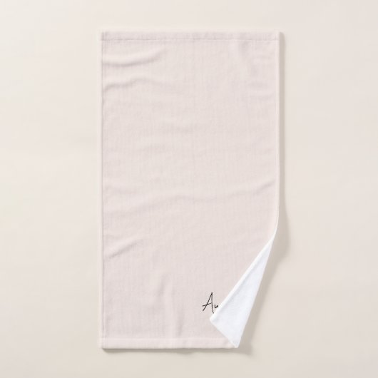 Monogram Handtekening Minimalistisch Stijlvol Blus Bad Handdoek (Handdoek)