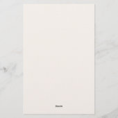 Monogram Handtekening Neutraal Eenvoudig Gepersona Briefpapier (Achterkant)