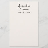 Monogram Handtekening Neutraal Eenvoudig Gepersona Briefpapier (Voorkant)