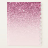 Monogram handtekening script blush pink template planner (Achterkant)