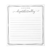 Monogram Handtekenscript op het bureau van Notitieblok (Voorkant)