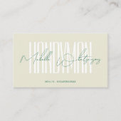 Monogram HANDYMAN modern script Visitekaartje (Voorkant)